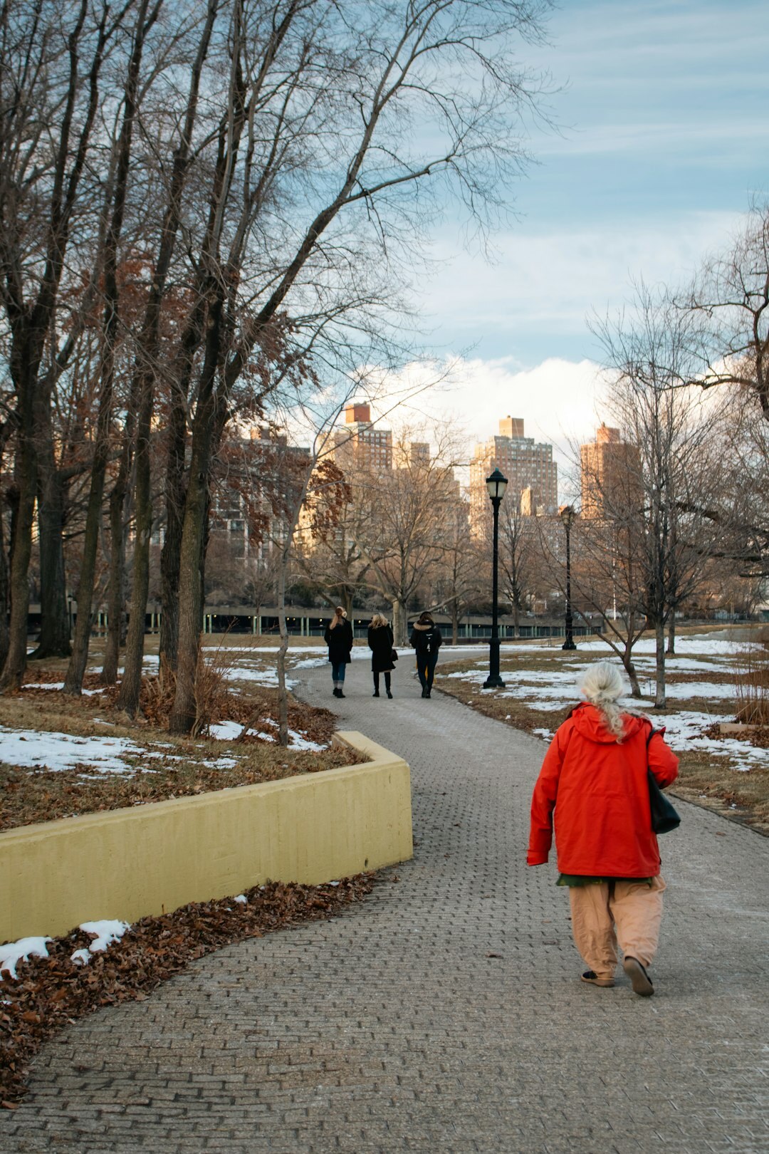 senior walking in park