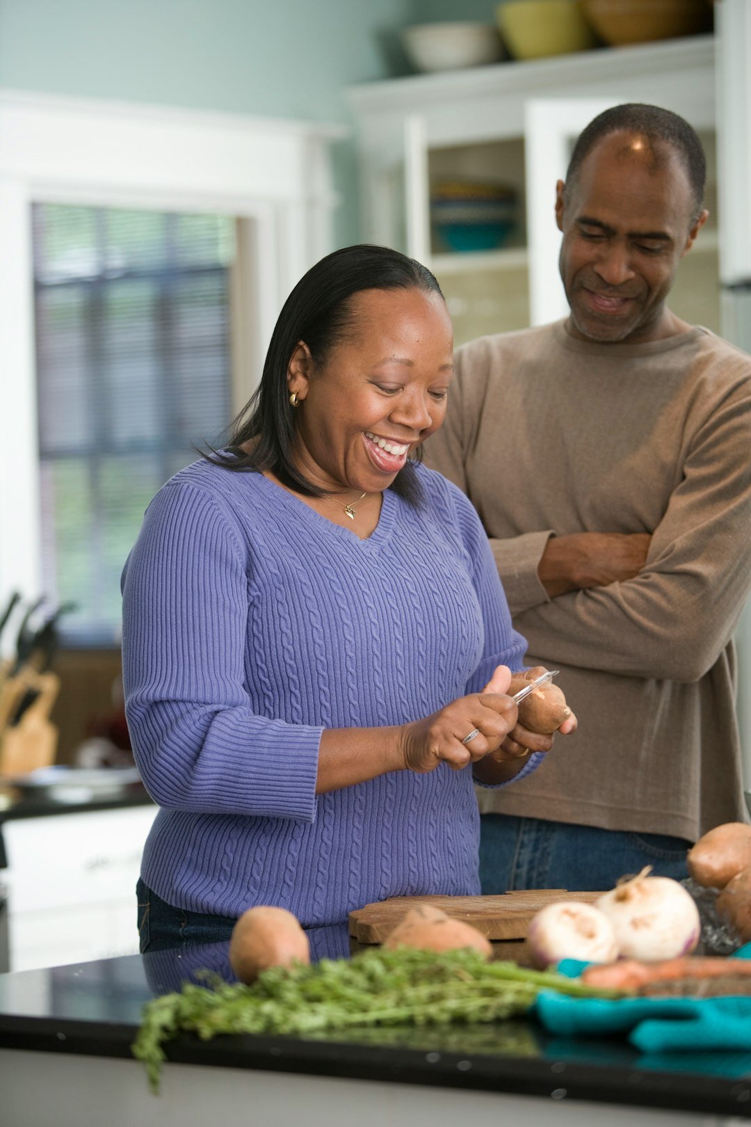 seniors cooking together