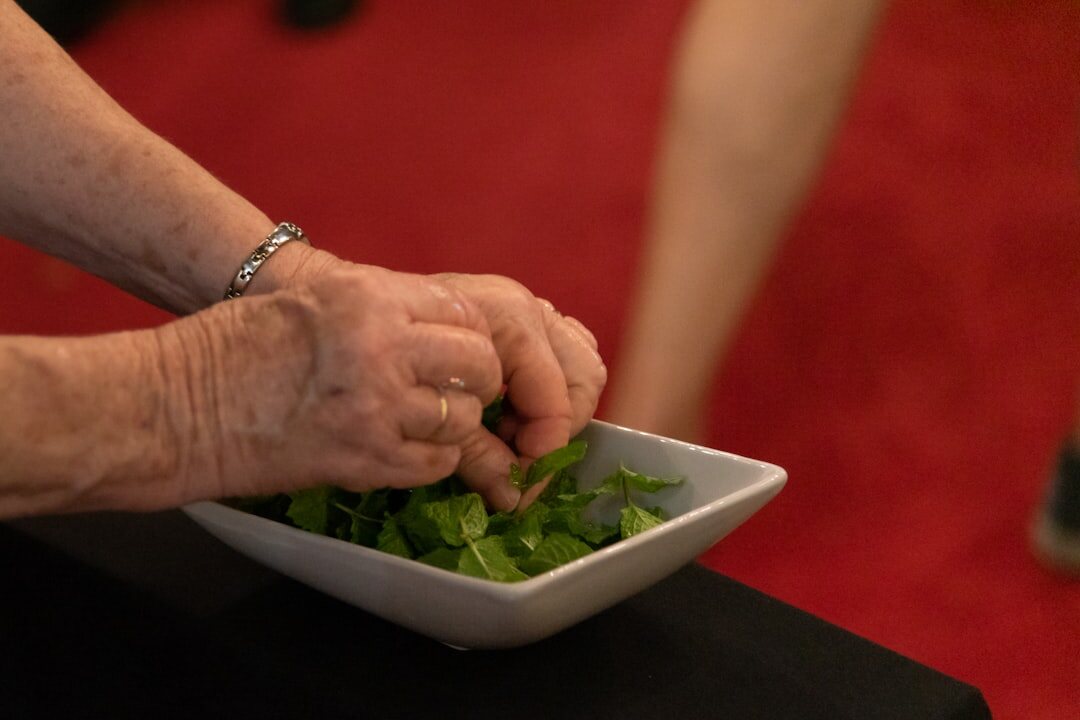 senior eating healthy meal